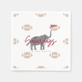 Serviette En Papier Football les samedis dans le papier sud serviettes (Devant)