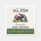 Serviette En Papier Football Little All Star Touchdown Baby Shower (Devant)