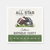 Serviette En Papier Football Little All Star Touchdown Birthday Party (Devant)