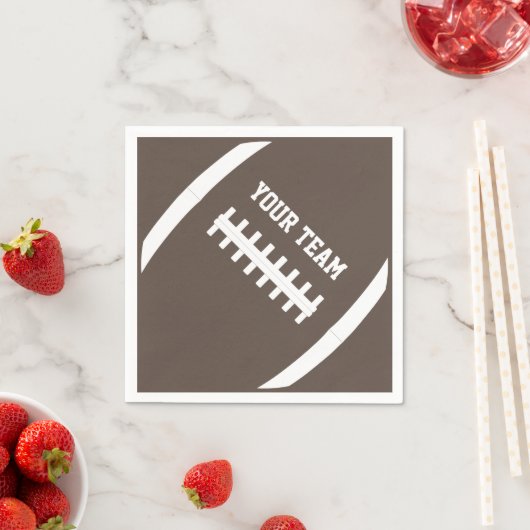Serviette En Papier Football Party Personnalisé Nom de l'équipe ou spo (En situation)