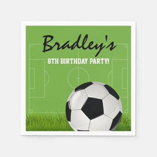 Serviette En Papier Football pour enfants Fête d'anniversaire (Devant)