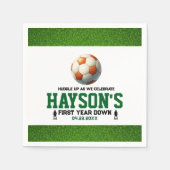 Serviette En Papier Football première année bas 1er anniversaire fête (Devant)