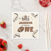 Serviette En Papier Football première année bas 1er anniversaire Napki (En situation)