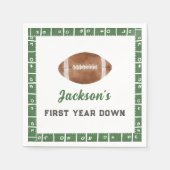 Serviette En Papier Football Première année en bas Anniversaire (Devant)