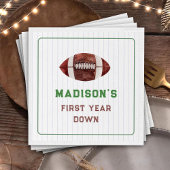 Serviette En Papier Football Première année en bas Anniversaire
