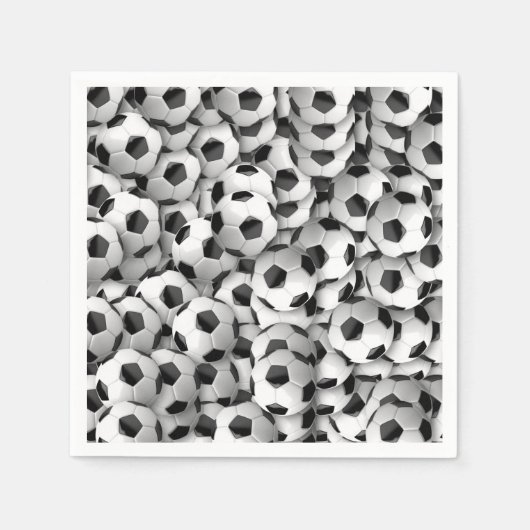 Serviette En Papier Football Soccer Anniversaire Thème Motif (Devant)