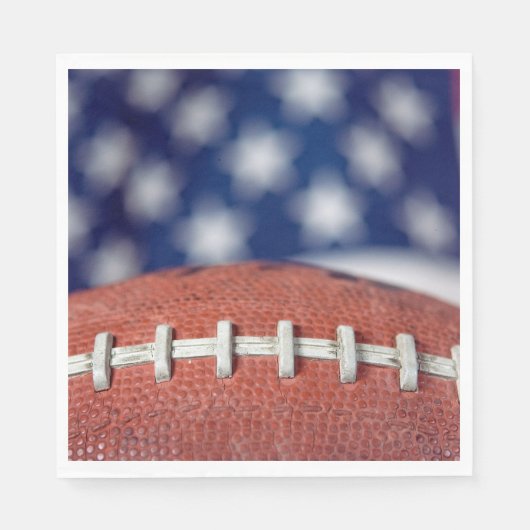 Serviette En Papier Football sur drapeau (Devant)