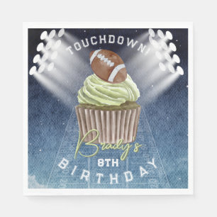 Serviette En Papier Football Touchdown Anniversaire
