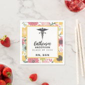 Serviette En Papier Foral RN BSN Nurse (En situation)