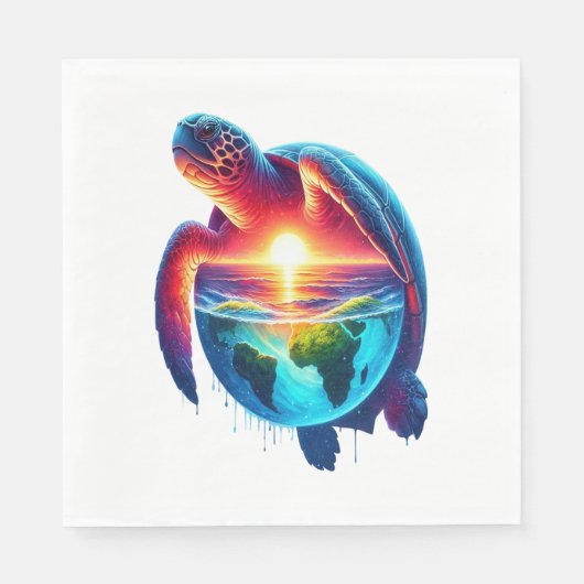 Serviette En Papier Force de la tortue de l'enseignant (Devant)