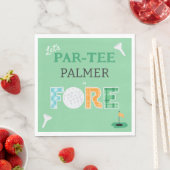Serviette En Papier Fore, 4e anniversaire Par-tee Golf (En situation)