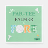 Serviette En Papier Fore, 4e anniversaire Par-tee Golf (Devant)