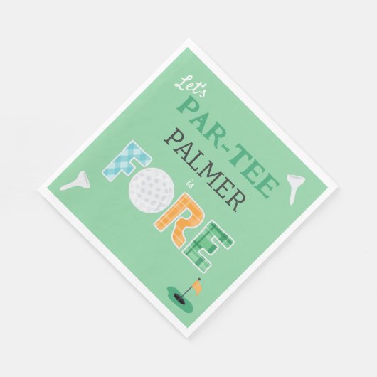 Serviette En Papier Fore, 4e anniversaire Par-tee Golf (Coin)