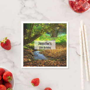 Serviette En Papier Forest Creek Belle nature Paysage Photo