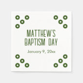 Serviette En Papier Forest Green Polka-point Special Event Napkins (Devant)