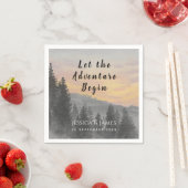 Serviette En Papier Forest Mountain Laissez l'aventure commencer Maria (En situation)