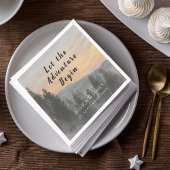 Serviette En Papier Forest Mountain Laissez l'aventure commencer Maria