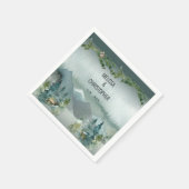 Serviette En Papier Forest Wonder Rustic Personnalisé Mariage Napkin (Coin)