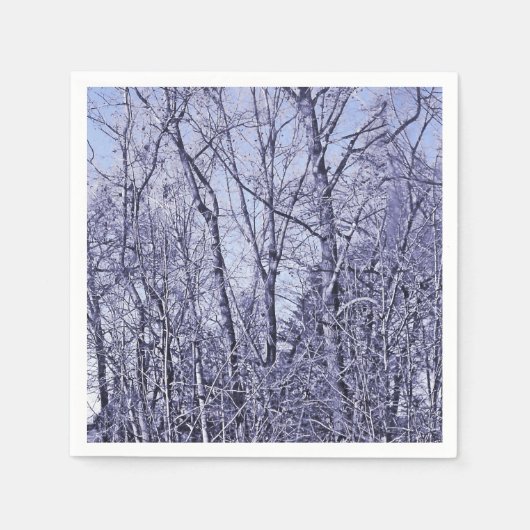 Serviette En Papier Forêt À Twilight (Devant)