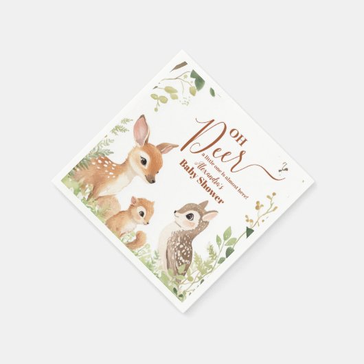 Serviette En Papier Forêt boisée Oh Deer (Coin)
