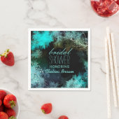 Serviette En Papier Forêt céleste Fête des mariées Turquoise (En situation)