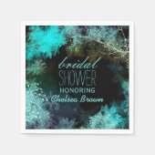 Serviette En Papier Forêt céleste Fête des mariées Turquoise (Devant)