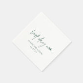 Serviette En Papier Forêt classique Green Mariage élégant (Coin)
