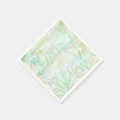 Serviette En Papier Forêt de bambou dans le brouillard. (Coin)