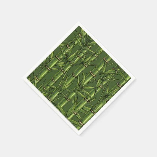Serviette En Papier Forêt de bambou en vert (Coin)