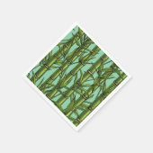 Serviette En Papier Forêt de bambou sur bleu clair (Coin)