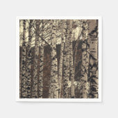 Serviette En Papier Forêt de Birch Nature (Devant)