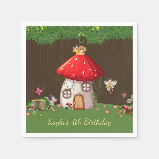 Serviette En Papier Forêt de bois, Anniversaire des plantes (Devant)