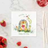 Serviette En Papier Forêt de bois Hérisson mignon Anniversaire (En situation)