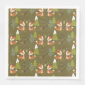 Serviette En Papier Forêt de bois mite (Devant)