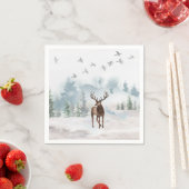 Serviette En Papier Forêt de cerfs (En situation)