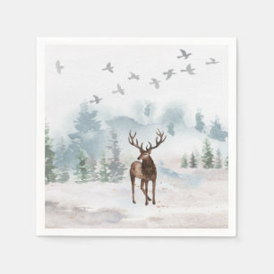 Serviette En Papier Forêt de cerfs
