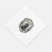 Serviette En Papier Forêt de champignons Fée Chat Drôle Chat Graphique (Coin)