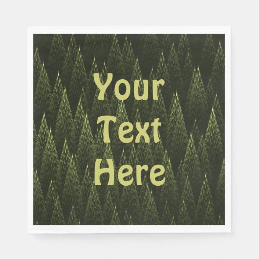 Serviette En Papier Forêt de conifères fractale (Devant)