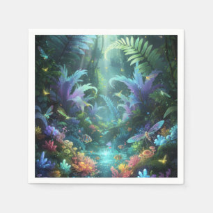 Serviette En Papier Forêt de Jungle Magique Enchantée à Bioluminescenc