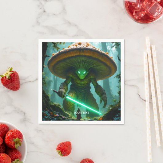 Serviette En Papier Forêt de Sabre de champignons d'Imaginaire (En situation)