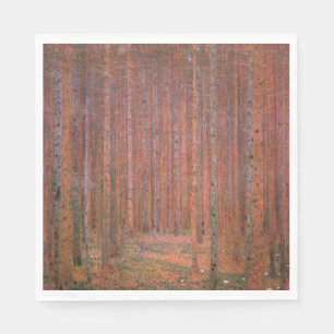 Serviette En Papier Forêt de sapins (par Gustav Klimt)