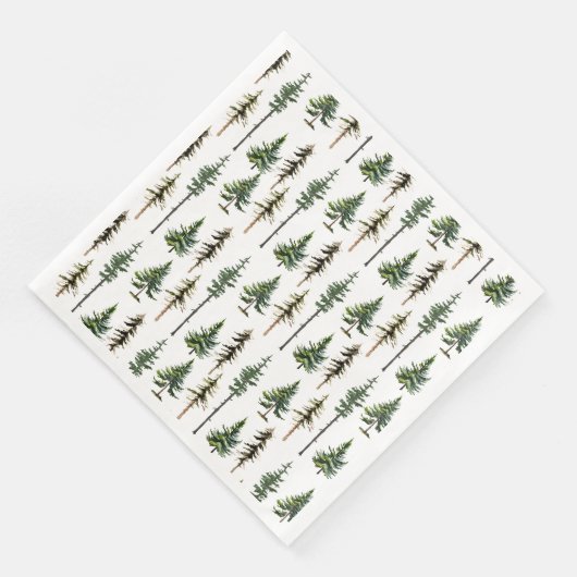 Serviette En Papier Forêt d'épinette de sapin des bois (Coin)