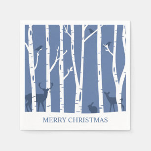 Serviette En Papier Forêt d'hiver de Deer   Noël