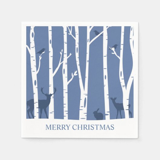Serviette En Papier Forêt d'hiver de Deer | Noël (Devant)
