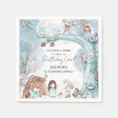 Serviette En Papier Forêt d'hiver Fée Noël Fille Anniversaire (Devant)