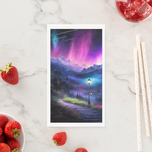 Serviette En Papier Forêt enchantée (En situation)