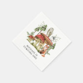 Serviette En Papier Forêt Enchantée Bois Bois Premier anniversaire (Coin)