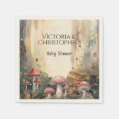 Serviette En Papier Forêt enchantée Toadstool Baby shower champignon (Devant)