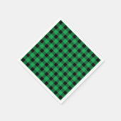 Serviette En Papier Forêt Green Buffalo Country Lumberjack Plaid (Coin)