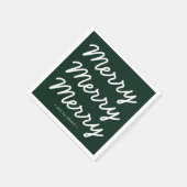 Serviette En Papier Forêt Green Holiday (Coin)